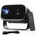 XBJ [Built-in Apps] K6 Portable Projector, 1080P HD Support 4K, Outdoor Smart Mini Projector with WiFi and Bluetooth, Electric Focus, Movie Proyector for Bedroom, Compatible with TV Stick/Smartphone