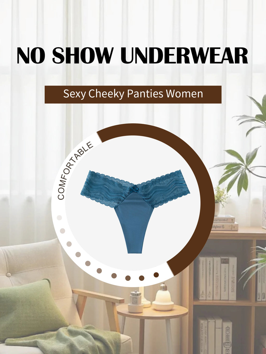 Lace Thongs for Women Breathable Comfort Sexy Womens Underwear Seamless Low Rise T Back Cheeky Ladies Panties 7 Pack