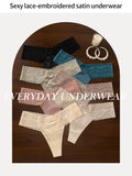 Lace Thongs for Women Breathable Comfort Sexy Womens Underwear Seamless Low Rise T Back Cheeky Ladies Panties 7 Pack