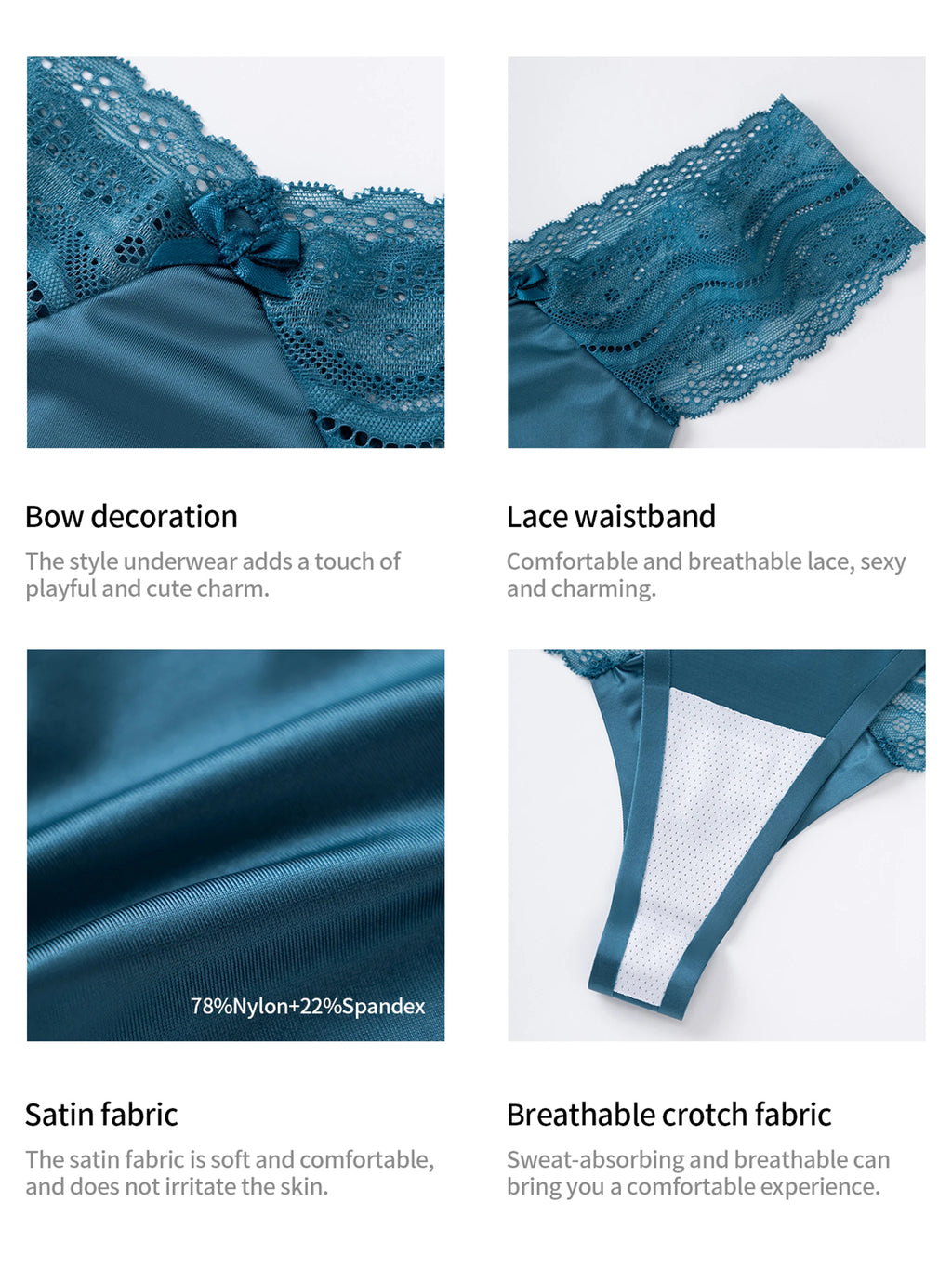 Lace Thongs for Women Breathable Comfort Sexy Womens Underwear Seamless Low Rise T Back Cheeky Ladies Panties 7 Pack
